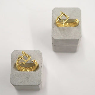 14k Gold Fish Ring decorations-TAKTAI