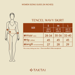 Tencel Wavy Skirt Decorated With Drawstring-TAKTAI