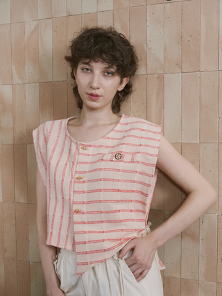 OPEN-COLLAR HAND CRAFT Side Tie