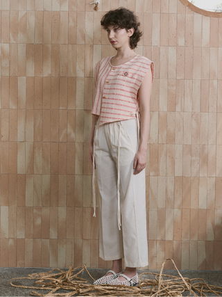OPEN-COLLAR HAND CRAFT Side Tie