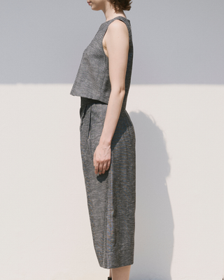 CROPPED WIDE-LEG TROUSERS