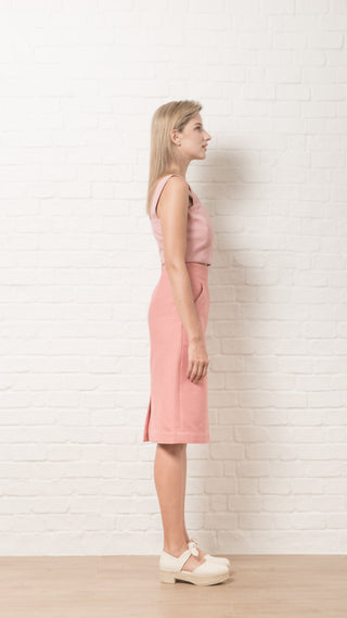 Blush Blossom Knee-Length Skirt