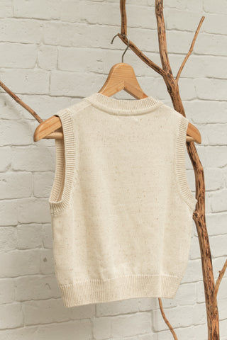 Knit Vest From Cotton And Bamboo Fiber-TAKTAI