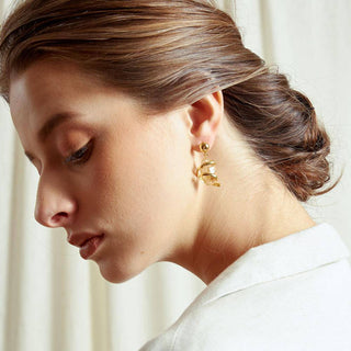 Natural Precious Stone Earrings - Gold/Silver - TAKTAI