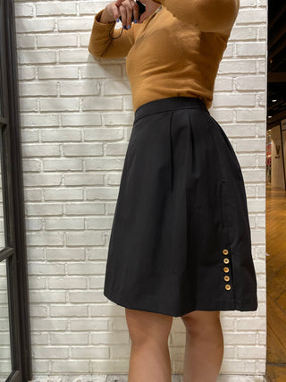 Casual Button Skirt Made From Bamboo Rayon-TAKTAI - TAKTAI