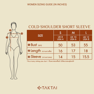 Cold Shoulder Short Sleeve-TAKTAI