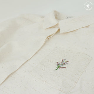 Lavender Shirt With Embroidery-TAKTAI - TAKTAI