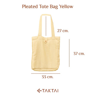 Pleated Tote Bag Yellow-TAKTAI